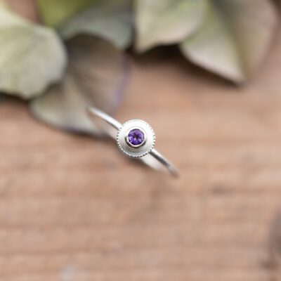 Silberring mit Amethyst