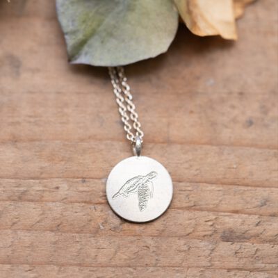 Silberkette "gravierte Schildkröte"