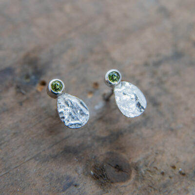 Silberohrstecker mit Peridot