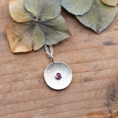 Silberkette mit Rubin