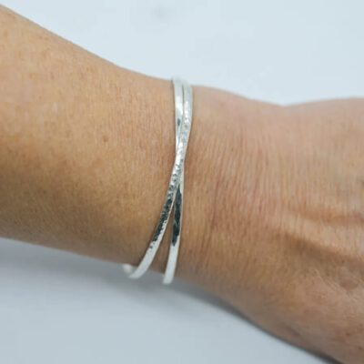 schmale Silberarmreifen - Image 3