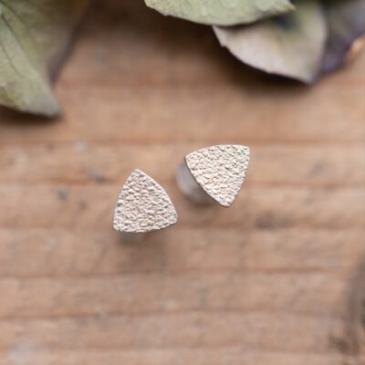 Silberohrstecker Schmirgeloptik