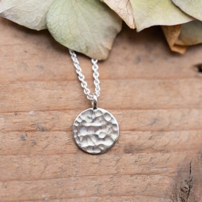 Silberkette "Hammerschlagoptik"