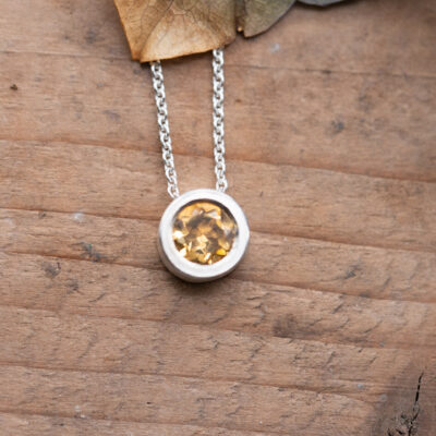 Silberkette mit Citrin
