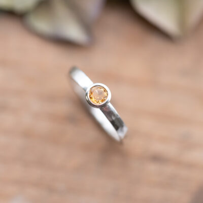 Silberring mit Citrin